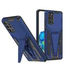 For Samsung Galaxy S20+ Super V Armor PC + TPU Shockproof Case with Invisible Holder(Blue) - 1