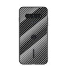 For Xiaomi Black Shark 4 / 4 Pro Gradient Carbon Fiber Texture TPU Border Tempered Glass Case(Black Fiber) - 1