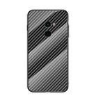 For Xiaomi Mi Mix Gradient Carbon Fiber Texture TPU Border Tempered Glass Case(Black Fiber) - 1