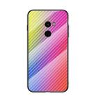 For Xiaomi Mi Mix Gradient Carbon Fiber Texture TPU Border Tempered Glass Case(Colorful Fiber) - 1