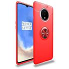 For OnePlus 7T lenuo Shockproof TPU Protective Case with Invisible Holder(Red) - 1