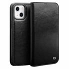 For iPhone 13 QIALINO Horizontal Flip Leather Case with Holder & Card Slots & Wallet(Black) - 1