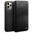 For iPhone 13 Pro Max QIALINO Horizontal Flip Leather Case with Holder & Card Slots & Wallet (Black) - 1