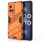 For vivo iQOO 8 Pro Punk Armor 2 in 1 PC + TPU Shockproof Case with Invisible Holder(Orange) - 1