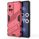 For vivo iQOO 8 Pro Punk Armor 2 in 1 PC + TPU Shockproof Case with Invisible Holder(Light Blue) - 1