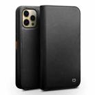 For iPhone 13 Pro QIALINO Business Horizontal Flip Leather Case with Holder & Card Slots & Wallet (Black) - 1