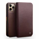 For iPhone 13 Pro QIALINO Business Horizontal Flip Leather Case with Holder & Card Slots & Wallet (Brown) - 1