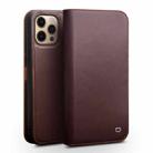 For iPhone 13 Pro Max QIALINO Business Horizontal Flip Leather Case with Holder & Card Slots & Wallet (Brown) - 1