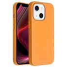 For iPhone 13 mini QIALINO Nappa Cowhide MagSafe Magnetic Protective Case (Orange) - 1