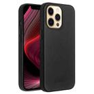 For iPhone 13 Pro Max QIALINO Nappa Cowhide MagSafe Magnetic Protective Case (Black) - 1