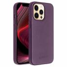For iPhone 13 Pro Max QIALINO Nappa Cowhide MagSafe Magnetic Protective Case (Purple Crystal) - 1