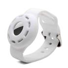 Anti-scratch Shockproof Silicone Bracelet Strap Protective Cover Case For AirTag(White) - 1