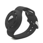 Anti-scratch Shockproof Silicone Bracelet Strap Protective Cover Case For AirTag(Black) - 1