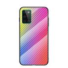 For OnePlus 8T Gradient Carbon Fiber Texture TPU Border Tempered Glass Case(Colorful Fiber) - 1
