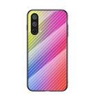 For OnePlus Nord CE 5G Gradient Carbon Fiber Texture TPU Border Tempered Glass Case(Colorful Fiber) - 1