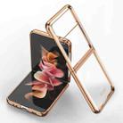 For Samsung Galaxy Z Flip3 5G GKK Phantom TPU + Plating Protective Case(Gold) - 1