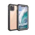 For iPhone 11 Pro Max Waterproof Dustproof Shockproof Transparent Acrylic Protective Case (Black) - 1