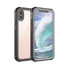 For iPhone X / XS Waterproof Dustproof Shockproof Transparent Acrylic Protective Case(Black) - 1