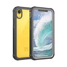 For iPhone XR Waterproof Dustproof Shockproof Transparent Acrylic Protective Case(Black) - 1