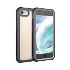 For iPhone SE 2022 / SE 2020 / 8 / 7 Waterproof Dustproof Shockproof Transparent Acrylic Protective Case(Black) - 1