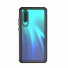 For Huawei P30 Life Waterproof Dustproof Shockproof Transparent Acrylic Case(Black) - 1