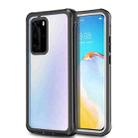 For Huawei P40 Pro Waterproof Dustproof Shockproof Transparent Acrylic Protective Case(Black) - 1