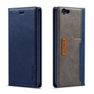 For iPhone 6 / 6s LC.IMEEKE LC-001 Series PU + TPU Color Matching Frosted Horizontal Flip Leather Case with Holder & Card Slot(Blue) - 1