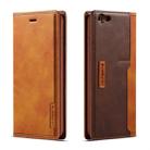 For iPhone 6 / 6s LC.IMEEKE LC-001 Series PU + TPU Color Matching Frosted Horizontal Flip Leather Case with Holder & Card Slot(Brown) - 1