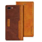For iPhone 7 Plus / 8 Plus LC.IMEEKE LC-001 Series PU + TPU Color Matching Frosted Horizontal Flip Leather Case with Holder & Card Slot(Brown) - 1
