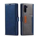 For Galaxy Note 10 LC.IMEEKE LC-001 Series PU + TPU Color Matching Frosted Horizontal Flip Leather Case with Holder & Card Slot(Blue) - 1