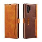 For Galaxy Note 10+ LC.IMEEKE LC-001 Series PU + TPU Color Matching Frosted Horizontal Flip Leather Case with Holder & Card Slot(Brown) - 1