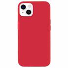 Fully Wrapped Shockproof Silicone Protective Case For iPhone 13(Dark Red) - 1