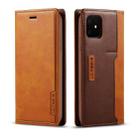 For iPhone 11 LC.IMEEKE LC-001 Series PU + TPU Color Matching Frosted Horizontal Flip Leather Case with Holder & Card Slot(Brown) - 1