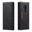 For Huawei Mate 20 LC.IMEEKE LC-001 Series PU + TPU Color Matching Frosted Horizontal Flip Leather Case with Holder & Card Slot(Black) - 1