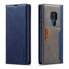 For Huawei Mate 20 LC.IMEEKE LC-001 Series PU + TPU Color Matching Frosted Horizontal Flip Leather Case with Holder & Card Slot(Blue) - 1