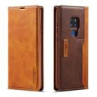 For Huawei Mate 20 LC.IMEEKE LC-001 Series PU + TPU Color Matching Frosted Horizontal Flip Leather Case with Holder & Card Slot(Brown) - 1