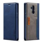 For Huawei Mate 20 Lite LC.IMEEKE LC-001 Series PU + TPU Color Matching Frosted Horizontal Flip Leather Case with Holder & Card Slot(Blue) - 1