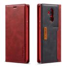 For Huawei Mate 20 Lite LC.IMEEKE LC-001 Series PU + TPU Color Matching Frosted Horizontal Flip Leather Case with Holder & Card Slot(Red) - 1