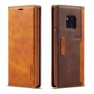 For Huawei Mate 20 Pro LC.IMEEKE LC-001 Series PU + TPU Color Matching Frosted Horizontal Flip Leather Case with Holder & Card Slot(Brown) - 1