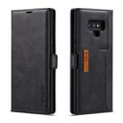 For Galaxy Note 9 LC.IMEEKE LC-001 Series PU + TPU Color Matching Frosted Horizontal Flip Leather Case with Holder & Card Slot(Black) - 1