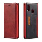 For Huawei P20 Lite LC.IMEEKE LC-001 Series PU + TPU Color Matching Frosted Horizontal Flip Leather Case with Holder & Card Slot(Red) - 1