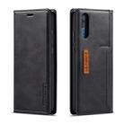 For Huawei P20 LC.IMEEKE LC-001 Series PU + TPU Color Matching Frosted Horizontal Flip Leather Case with Holder & Card Slot(Black) - 1