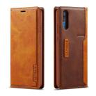 For Huawei P20 LC.IMEEKE LC-001 Series PU + TPU Color Matching Frosted Horizontal Flip Leather Case with Holder & Card Slot(Brown) - 1