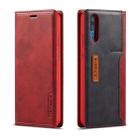 For Huawei P20 LC.IMEEKE LC-001 Series PU + TPU Color Matching Frosted Horizontal Flip Leather Case with Holder & Card Slot(Red) - 1