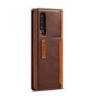 For Huawei P30 LC.IMEEKE LC-001 Series PU + TPU Color Matching Frosted Horizontal Flip Leather Case with Holder & Card Slot(Brown) - 3