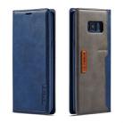 For Galaxy S8+ LC.IMEEKE LC-001 Series PU + TPU Color Matching Frosted Horizontal Flip Leather Case with Holder & Card Slot(Blue) - 1