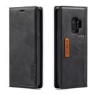 For Galaxy S9 LC.IMEEKE LC-001 Series PU + TPU Color Matching Frosted Horizontal Flip Leather Case with Holder & Card Slot(Black) - 1
