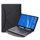 BM10 Diamond Texture Detachable Bluetooth Keyboard Leather Tablet Case with Pen Slot & Triangular Back Support For Lenovo Smart Tab M10 HPD Plus TB-X606F 10.3 inch(Black) - 1