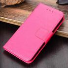 For iPhone 13 mini Crystal Texture Horizontal Flip Leather Case with Holder & Card Slots & Wallet (Rose Red) - 1