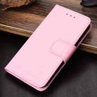 For iPhone 13 mini Crystal Texture Horizontal Flip Leather Case with Holder & Card Slots & Wallet (Pink) - 1